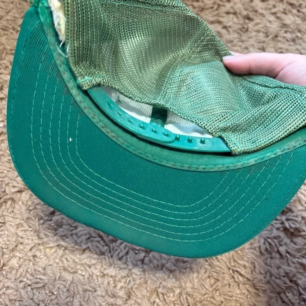 Vintage Yenser’s Tree Farm Patch Hat Green Snap Back Trucker Tree Christmas